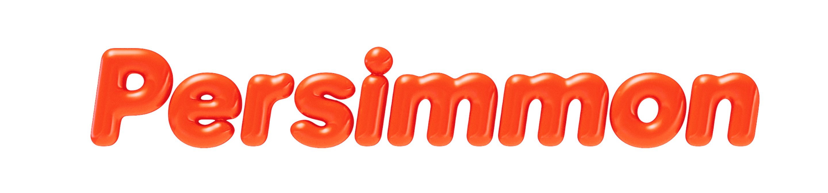 The word “Persimmon” in an orange, bubble-like font. 