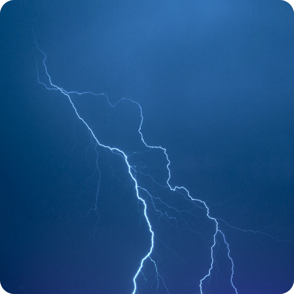 A photo of a lightning strike.