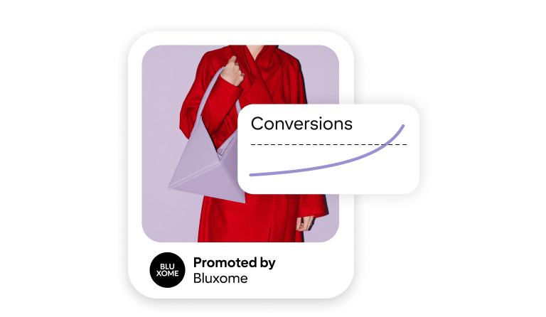 A graph shows conversions going up on a product Pin of a red coat