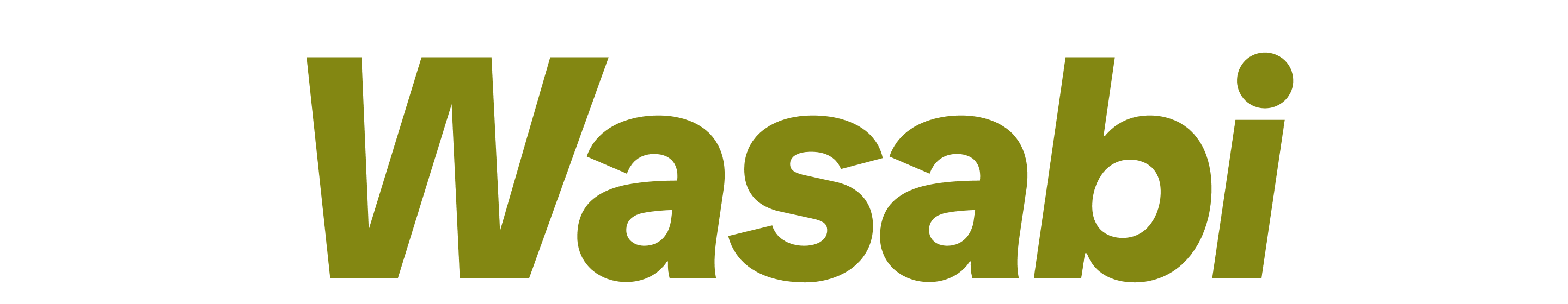 Le mot « Wasabi » est écrit en gras et vert. 