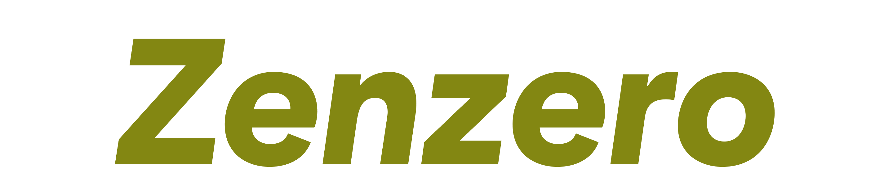 La parola "Zenzero" in un font verde in grassetto. 