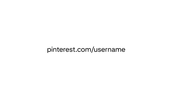 A sample account URL centered on a white background