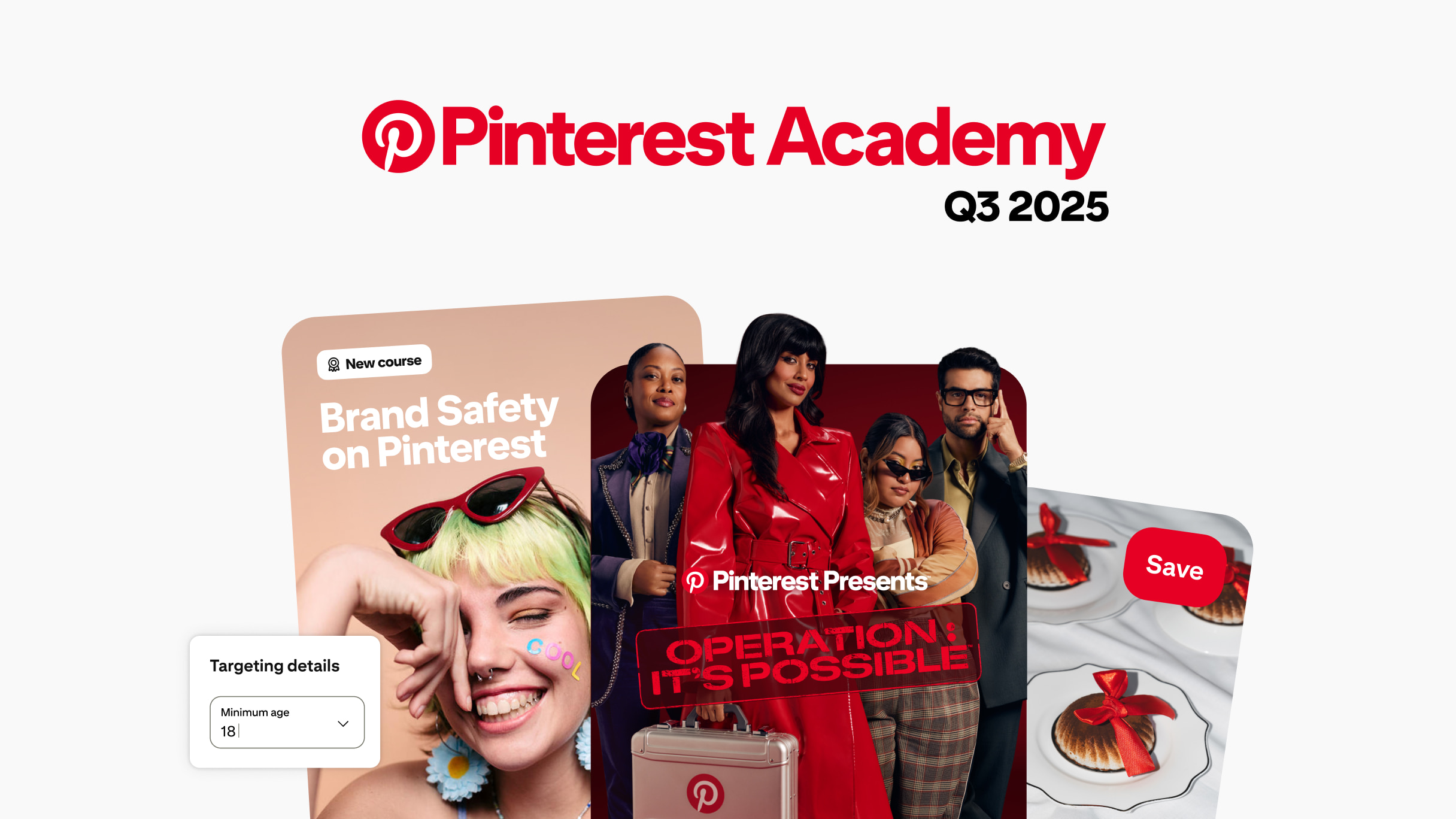 Thumbnail images of what’s new from Pinterest Academy. 