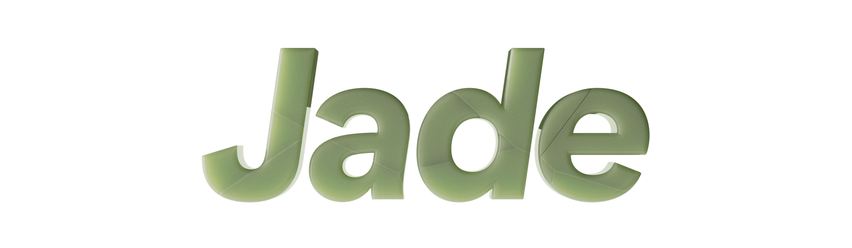 The word “Jade” in a bold and green font. 