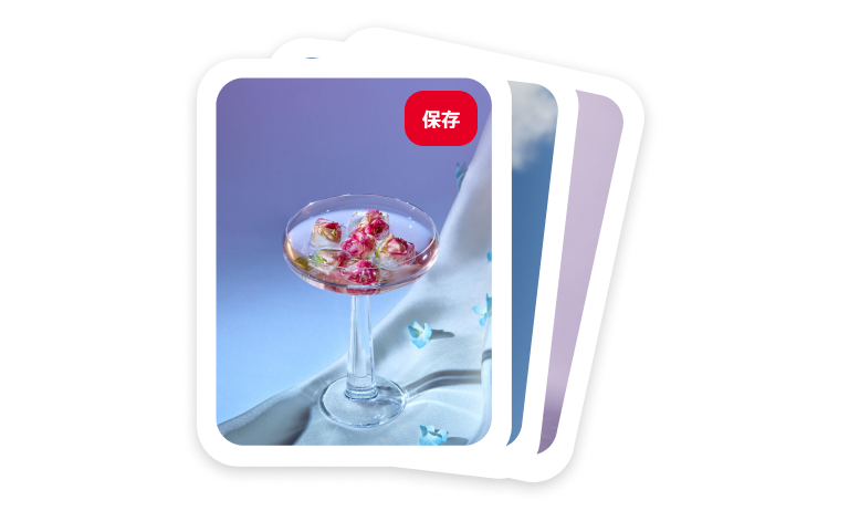 紫色を背景にして、白いリネンの上にカラフルなカクテルが置かれている画像 