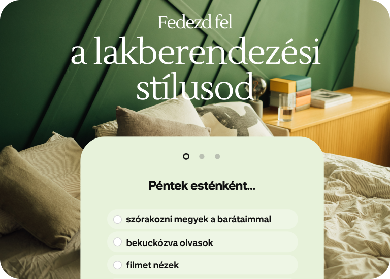 Egy kvízhirdetés segítségével az emberek felfedezhetik lakberendezési stílusukat azáltal, hogy megkérdezik tőlük, hogyan töltik a péntek estéket.