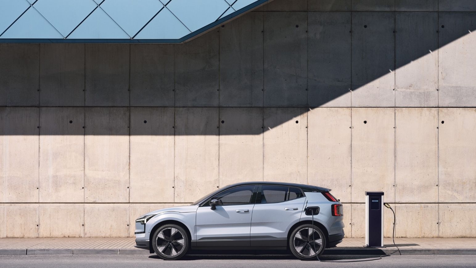 Volvo Car next to wall