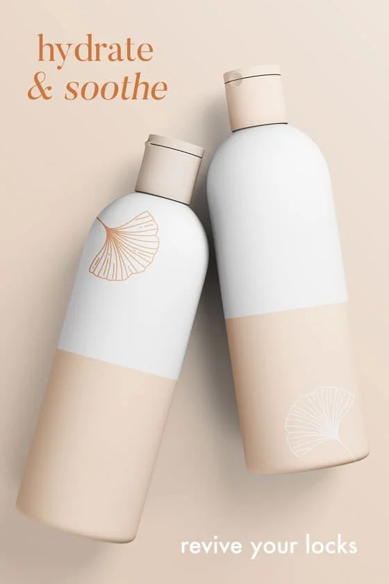 Two bottles of beauty products