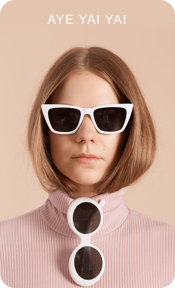 Bild eines Pins bei der Erstellung, auf dem eine Person mit Sonnenbrille zu sehen ist, mit Text