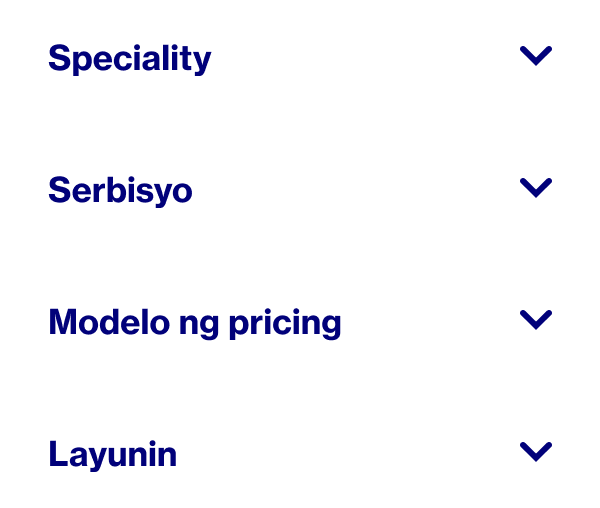 Mga salitang nagpapakita sa iyo kung paano pumili ng Pinterest Partner na makakatulong sa iyo: specialty, serbisyo, pricing model at layunin