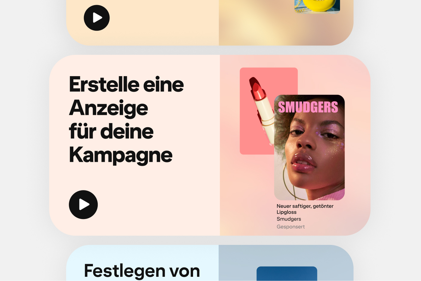 Ein Beispiel-Video aus der Pinterest Academy zum Erstellen von Kampagnen.