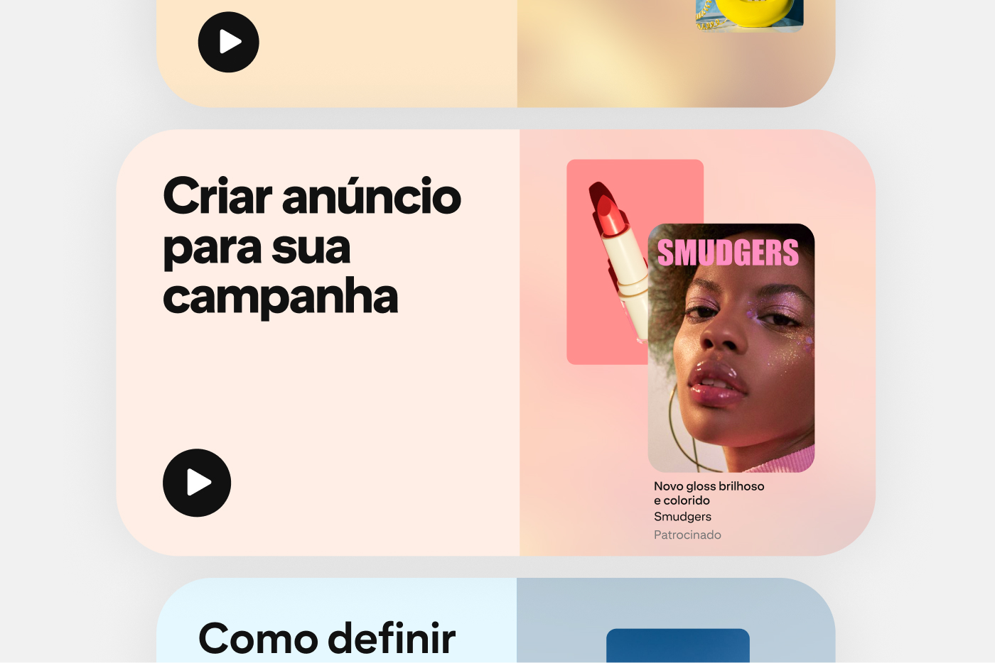 Um exemplo de vídeo do Pinterest Academy sobre como criar campanhas.