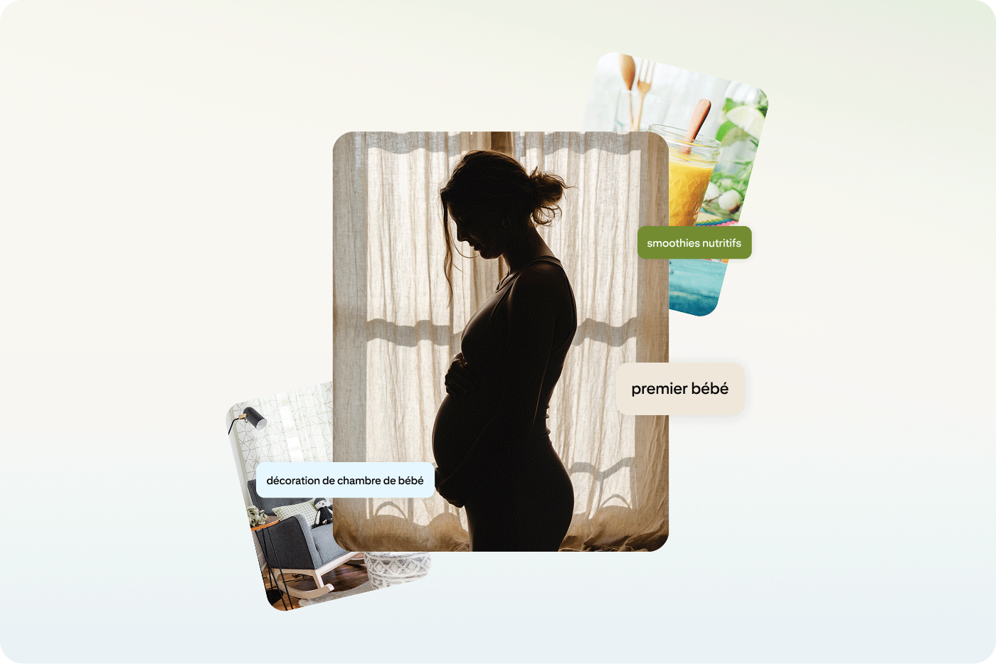 Pinterest recherche des moments de vie, tels que l’arrivée d’un premier bébé, la décoration de la chambre de bébé et des recettes pour une grossesse sereine