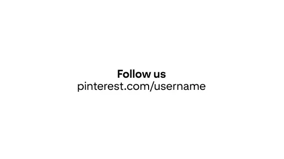 A sample account URL and Pinterest CTA centered on a white background