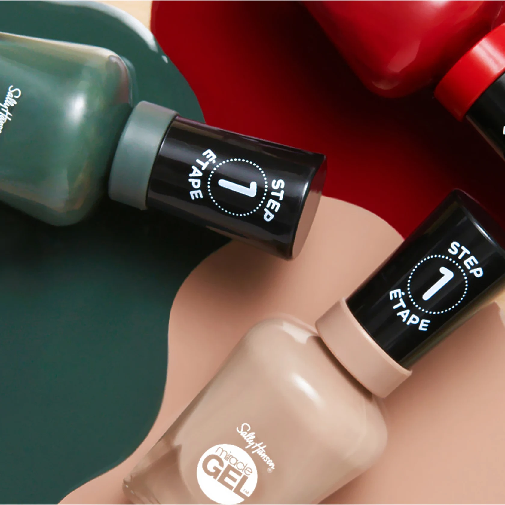 Three nail polish bottles 