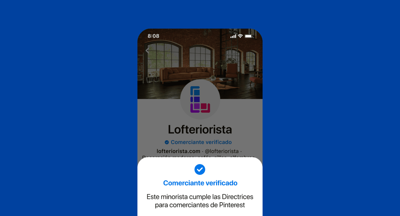 Pin on a blue background for a brand called Bluxome, featuring a light pink scarf draped across a white chair and including values-based badges: eco-friendly, inclusive and invested in good