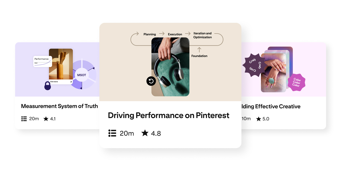 Thumbnail images of the new available courses.
