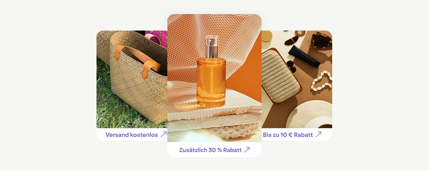 Produktanzeigen mit Sonderangeboten und Deals