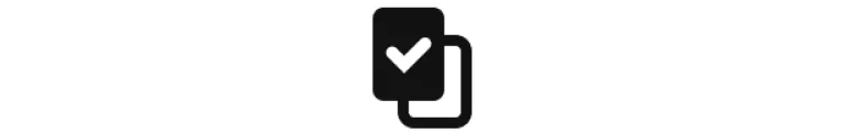 Icon showing ticked boxes
