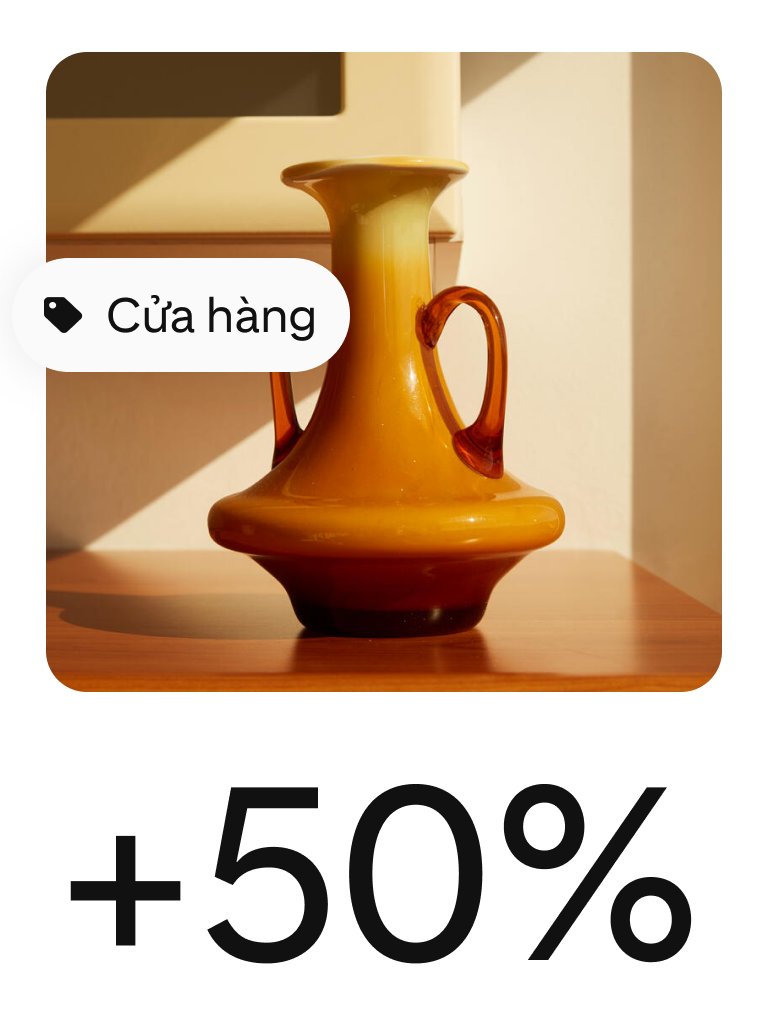 Ghim có thể mua được dành cho chiếc bình màu nâu, có biểu tượng cho biết bạn có thể mua chiếc bình này.