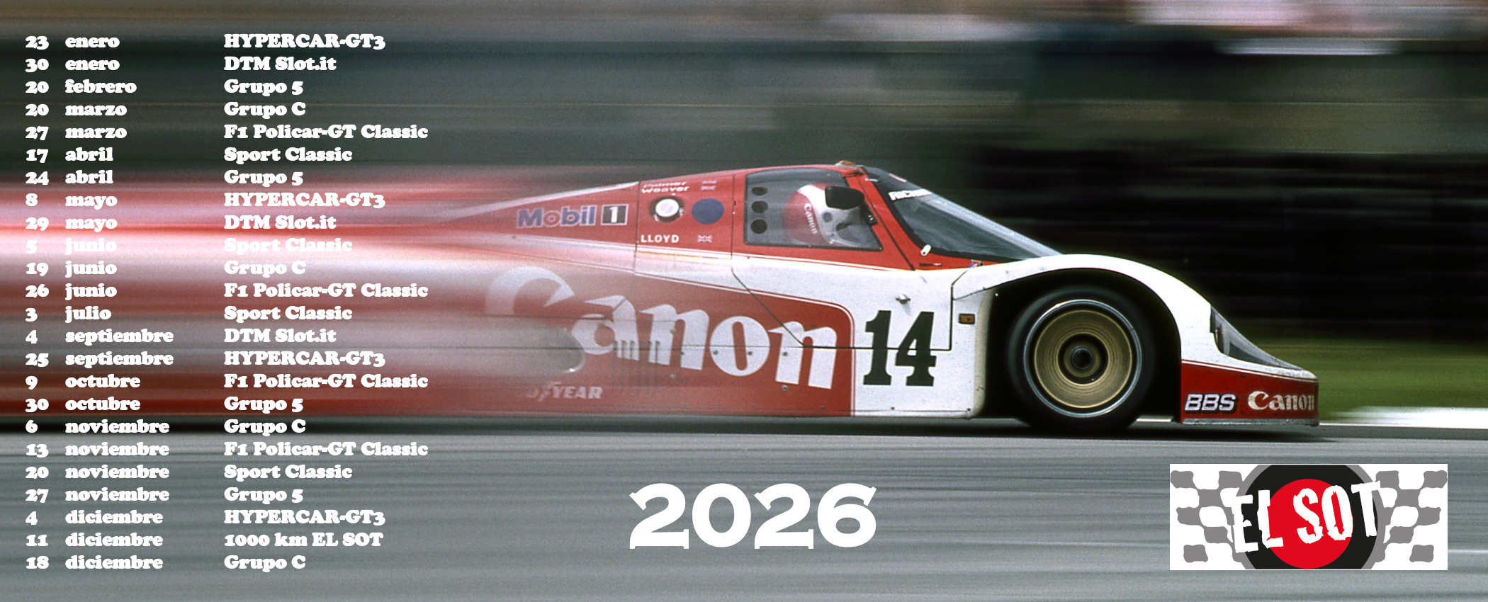 CALEDARIO EL SOT 2026