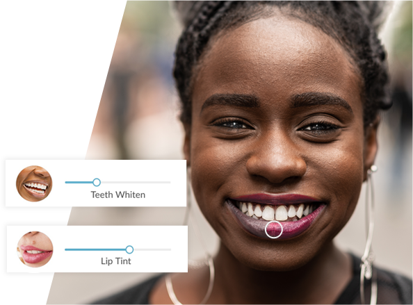 use the lip tint tool to add lip color to photos