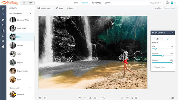How to use PicMonkey: Manipulate light effects, color, exposure, and more on the Edit tab.