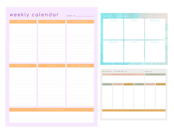Make weekly schedules with PicMonkey's weekly schedule maker tools