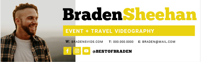 Email signature creator template at PicMonkey