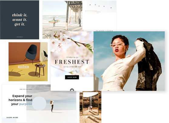 so many templates, graphics, and fonts to design ads for social media or beautiful visuals