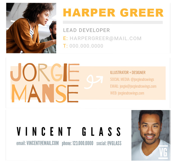 Email signature creator templates at PicMonkey