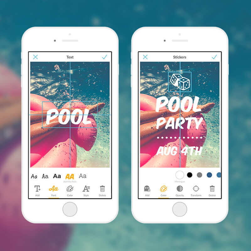 Align text on photos using the picmonkey mobile app