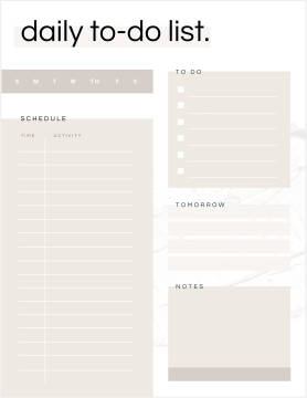 PicMonkey daily schedule maker template