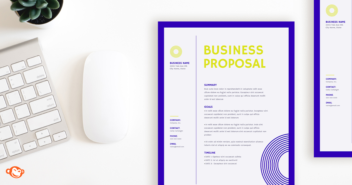 Free Clean Business Proposal Template - Customize with PicMonkey
