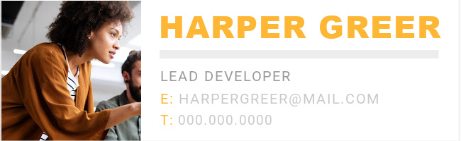 Email signature creator template at PicMonkey