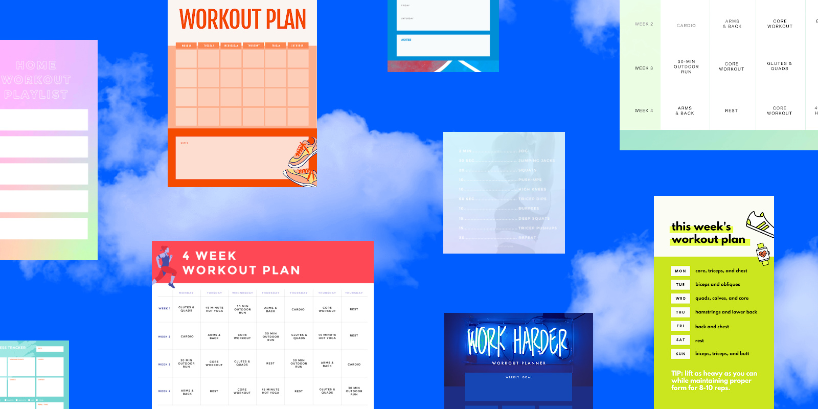 Home gym online planner