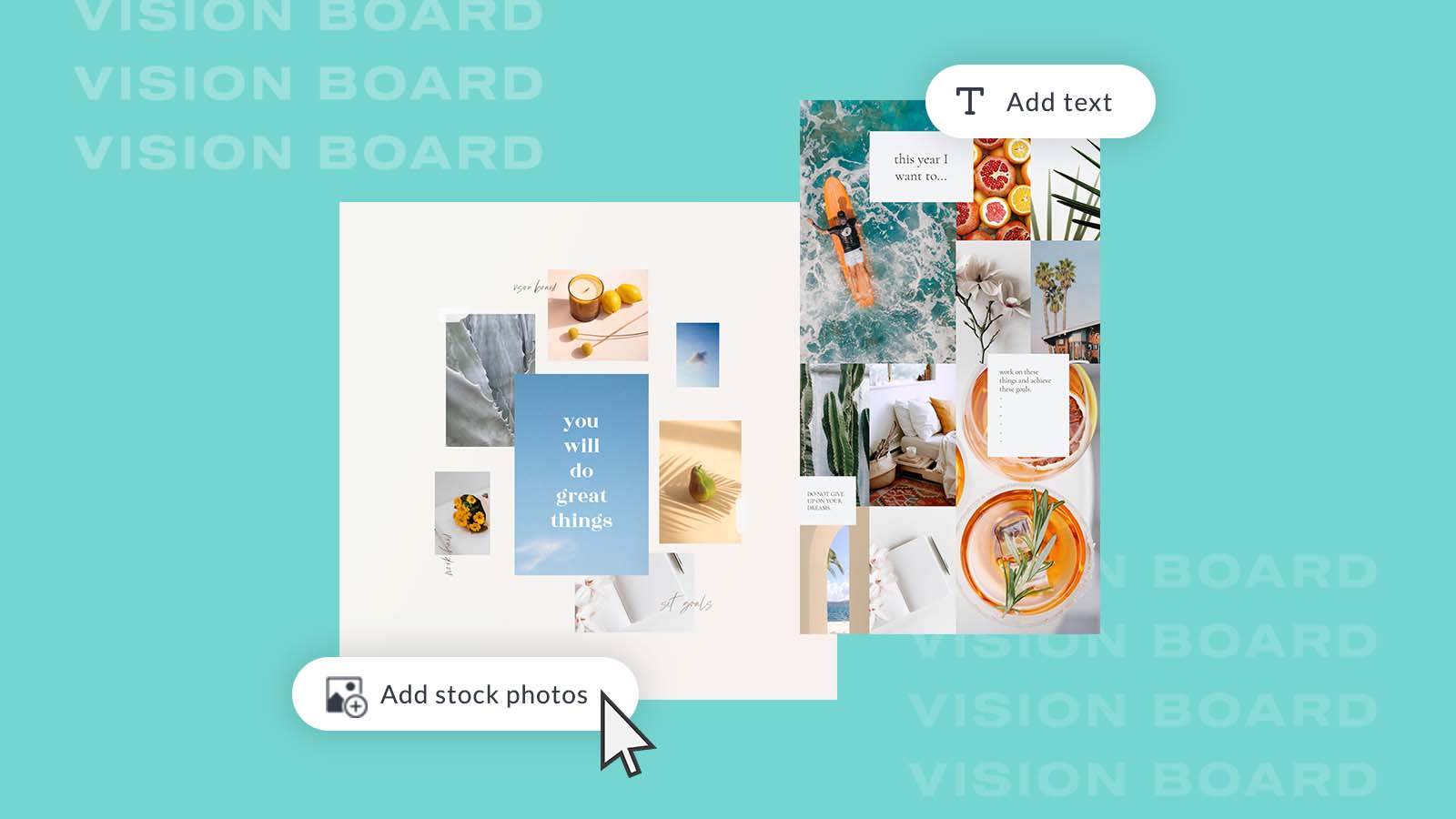 Career Finance Vision Board Printable Kit 2024, Manifesting