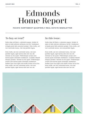 Real estate newsletter template at PicMonkey