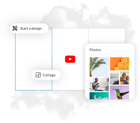 YouTube channel art design in PicMonkey, with gold foil texture being added to text layer.