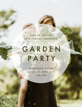 Community Garden Party poster template.