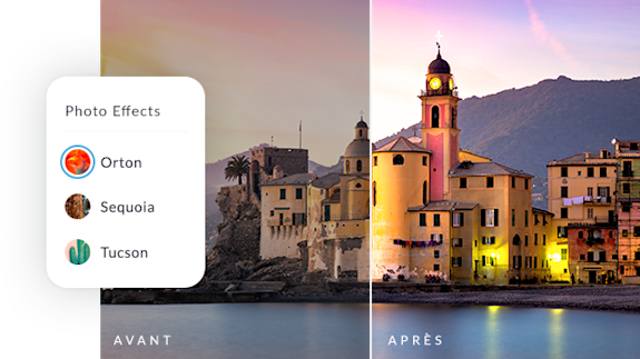 Photo avant et après à l'aide des outils de retouche photo de PicMonkey.