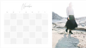 Monthly fashion photo calendar creator template at PicMonkey