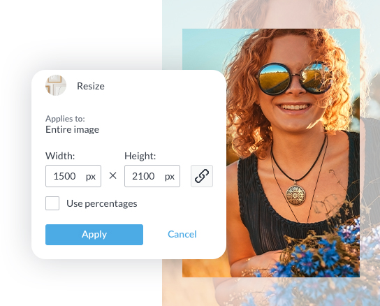 PicMonkey's Resize tool for standard photo print resize
