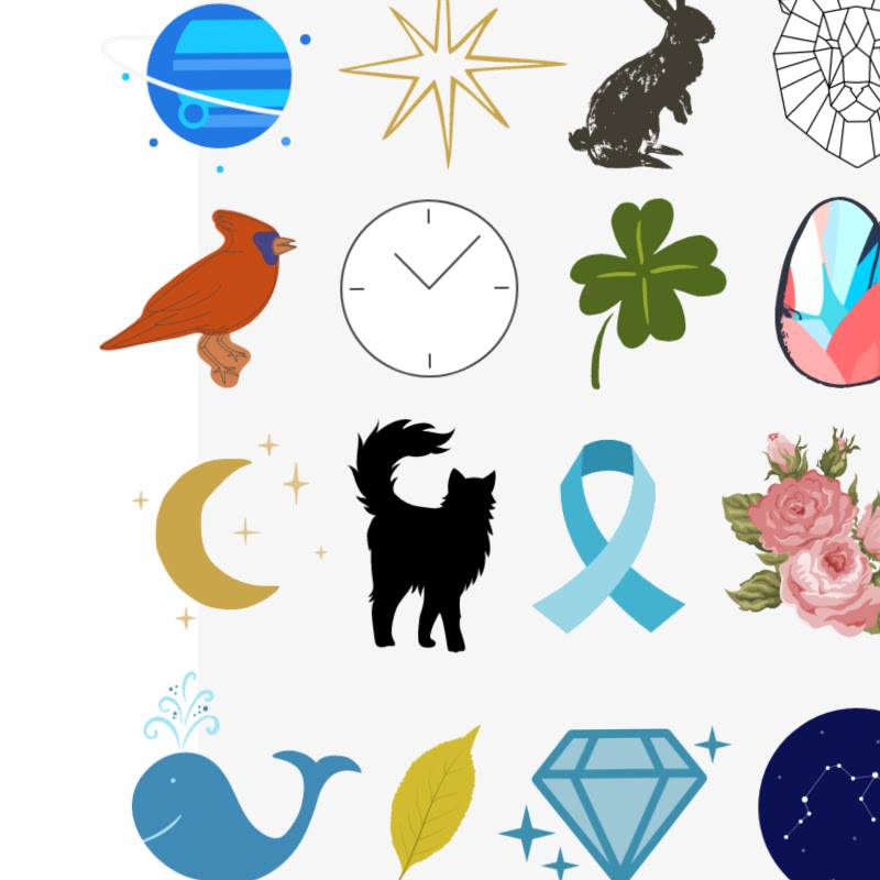 Symbols and graphics available for use in PicMonkey.