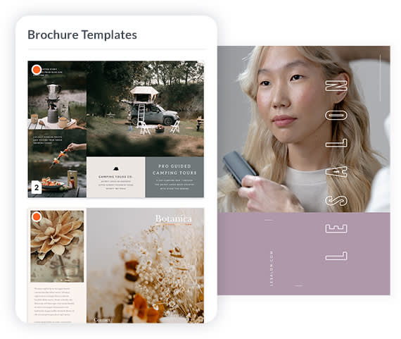 Various multi-page brochure templates available in PicMonkey. 