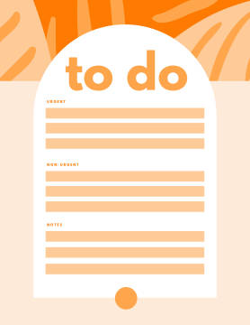 Bright orange checklist template at PicMonkey