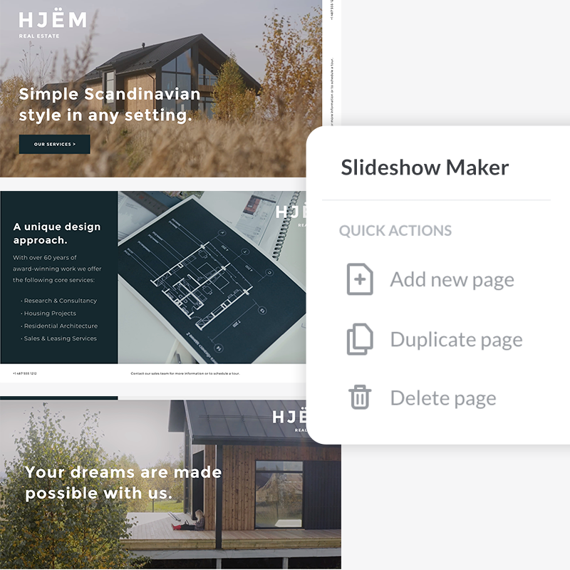 Use slideshow maker tools to create video and photo slideshows