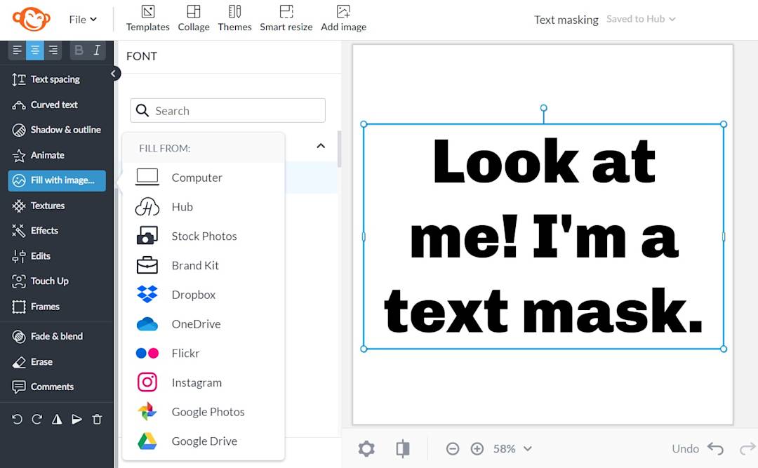 Masked Text Completion Make a Text Mask | How to Fill Your Image With Text | PicMonkey Blog
