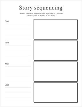 Story sequencing worksheet maker template at PicMonkey