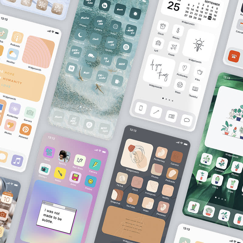 iOS 14 home screen ideas for various wallpaper aesthetics
